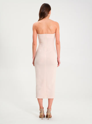 Tubino in Scuba mano crêpe  Beige