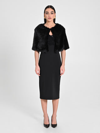 Giacca corta effetto Pellicciotto