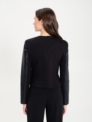 Giubbino in Similpelle con Strass