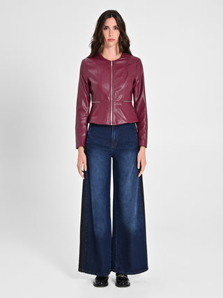 Giubbino in similpelle con Baschina