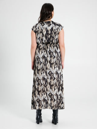 Abito Curvy stampa Black & White