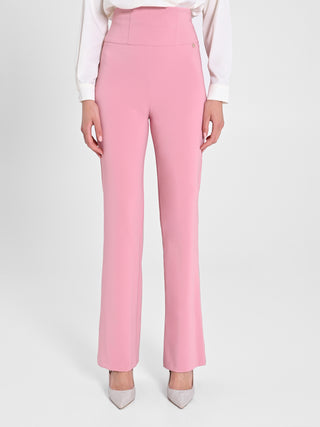 Pantaloni Flared Rosa Antico