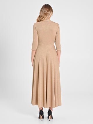 Abito Lungo Lurex Gold