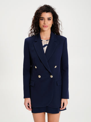 Giacca Doppiopetto con Bottone Decoro