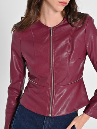 Giubbino in similpelle con Baschina