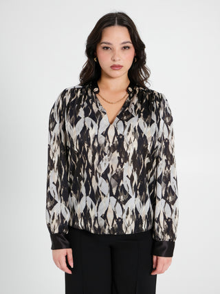 Blusa Curvy  stampa Black & White