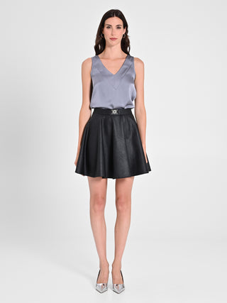 Gonna in simil pelle