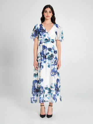 Abito Lungo Stampa Floreale