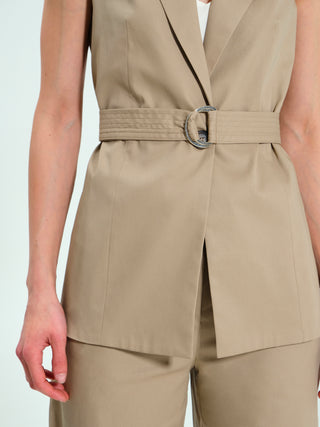 Gilet in Gabardina di Cotone