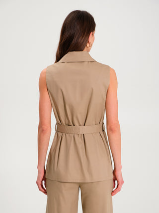 Gilet in Gabardina di Cotone