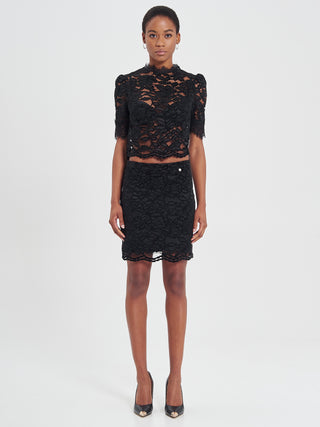 Blusa in Pizzo & Velluto