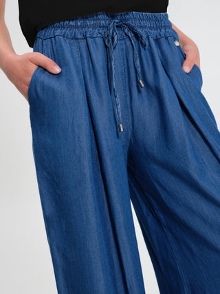 Pantalone Ampio in Chambray