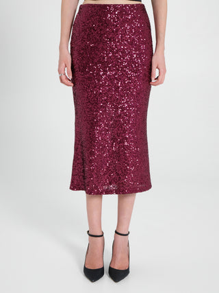 Gonna Longuette in Paillettes