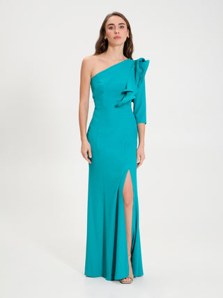 Abito Monospalla a Sirena con Rouches