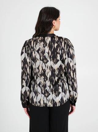Blusa Curvy  stampa Black & White