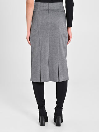 Gonna Tubino in Tessuto Spinato