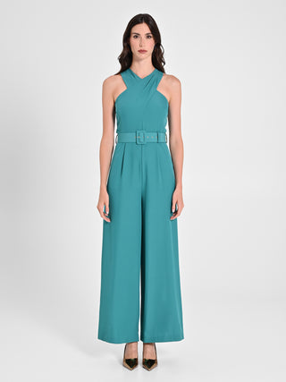 Tuta con Scollo intrecciato Verde Giada