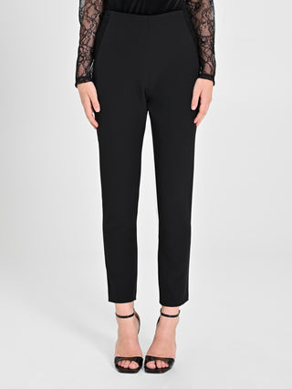 Pantaloni con inserto Pizzo & Velluto