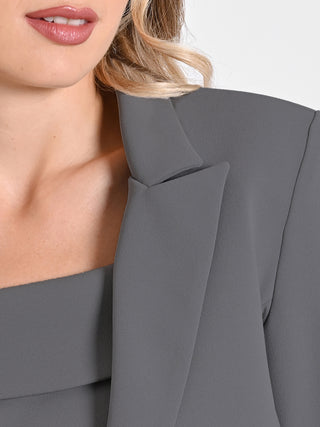 Giacca Corta in Scuba Mano Crepe