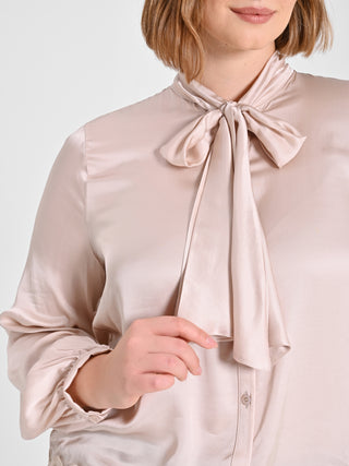 Camicia Curvy Bianca con Fiocco