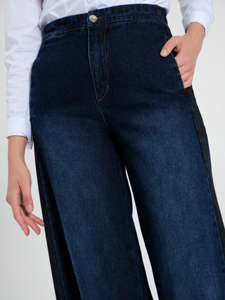 Jeans Palazzo con Banda