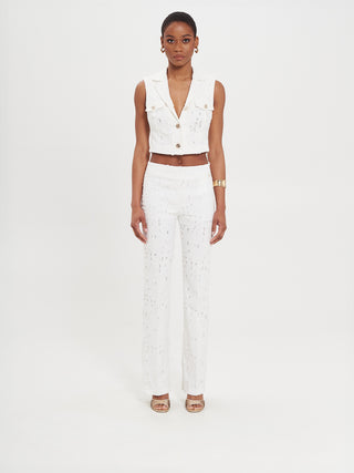 Pantaloni Flared in Denim