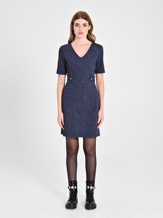 Abito in Punto Milano effetto Denim