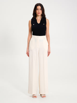 Pantaloni Fluidi a Palazzo Avorio