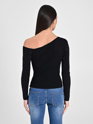 Maglioncino Micro Borchie Nero