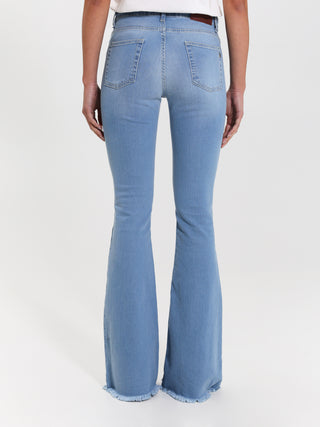 Jeans a Zampa Lavaggio Chiaro
