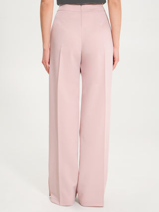Pantaloni con Bottoni Laterali Rosa