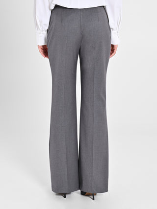 Pantaloni Mid Flared Grigio mélange