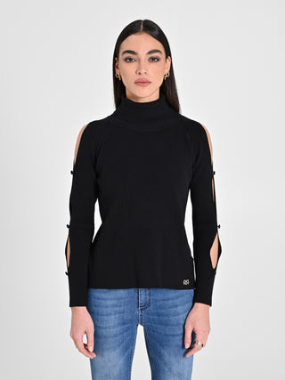 Dolcevita Nero off-the-shoulders