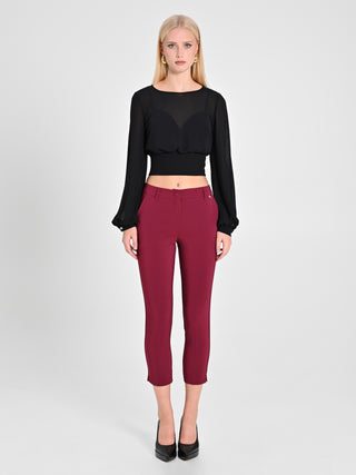 Pantaloni Skinny Bordeaux