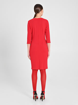 Tubino Rosso Rosa Rouche