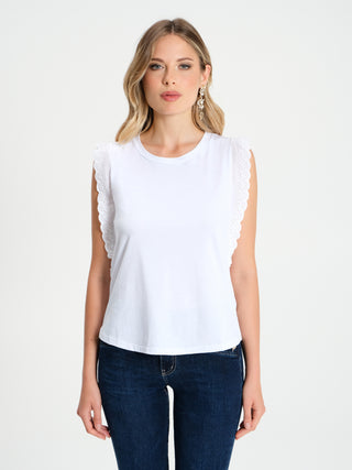Blusa maniche Sangallo