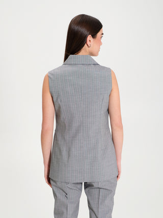 Gilet Gessato 2 Bottoni