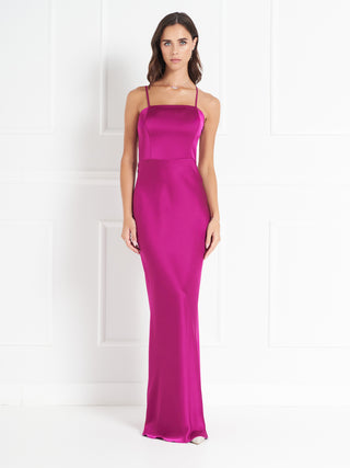 Abito atelier Lampone con Maniche Balloon