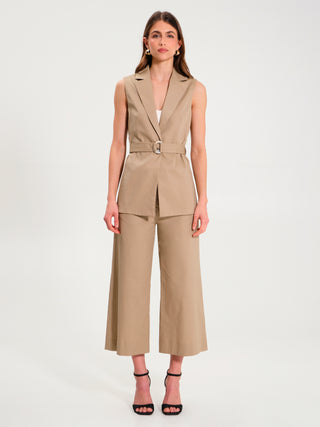 Gilet in Gabardina di Cotone