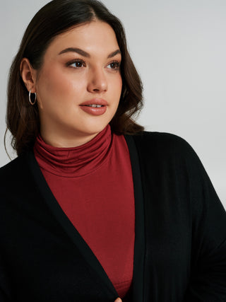 Cardigan Curvy in maglia plissè