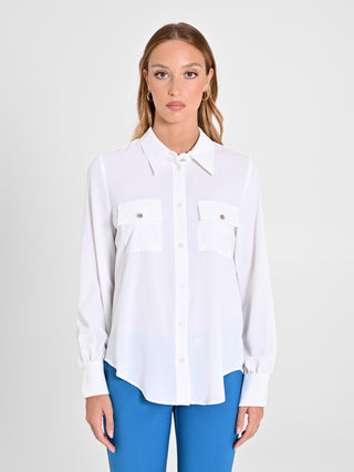 Camicia con Bottoni Dorati