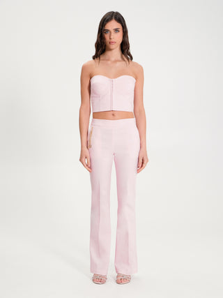 Pantaloni a Zampa in Gabardina