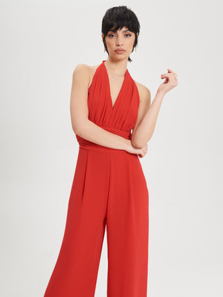 Tuta in crêpe  Georgette Rossa