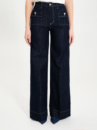 Jeans a Palazzo Lavaggio Scuro