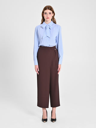 Pantaloni con Pannello color Melanzana