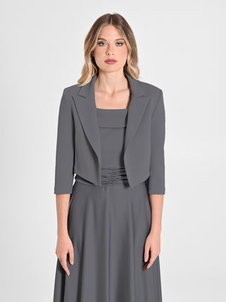 Giacca Corta in Scuba Mano Crepe