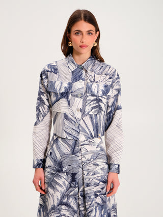 Overshirt stampa Botanica
