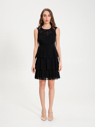 Abito Balzine in Georgette con Pizzo