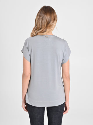 Blusa Envers Satin Grigia