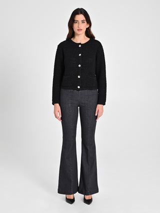 Cardigan Lurex Argento